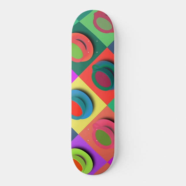 Pop-Konst kaffe koppar Skateboard Bräda 20 Cm (Framsida)