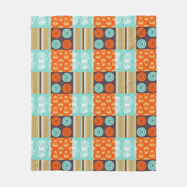 Pop-konst mönster - sömnad fleecefilt (Framsidan)