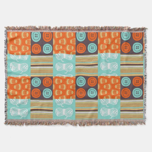 Pop-konst mönster - sömnad mysfilt (Framsidan)