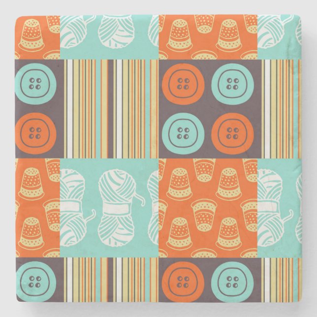 Pop-konst mönster - sömnad underlägg sten (Framsidan)