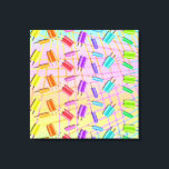POP-KONSTRUKTIONER CANVASTRYCK<br><div class="desc">En regnbåge med coola POPSIKLES i en stil-reflexbild, 60 popup-grafik. Perfekt för glassföräldrar, kök eller som roligt för en ung persons rum. Barnen kommer att kärlek färg och vuxnorna kommer att kärlek kitsch!</div>
