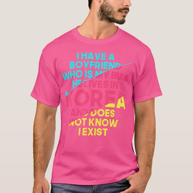 Pop Koreansk Pojkvän K-Pop Förkärlek T Shirt (Framsida)