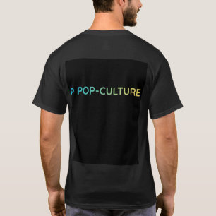 POP-KULTUR T-Shirt - Gradient Typografi Bak