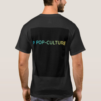 POP-KULTUR T-Shirt - Gradient Typografi Bak