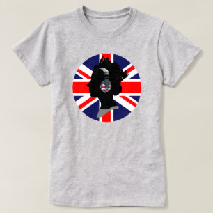 POP-KULTUREN QUEEN ELIZABETH MED MUSIC HEADPHONES TEE SHIRT