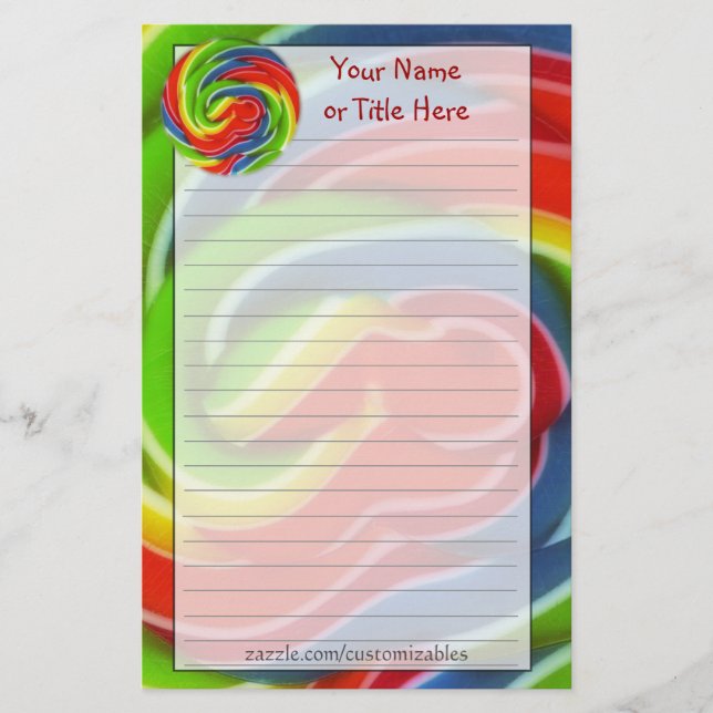 Pop-lager med trådlös utskrift brevpapper (Framsida)