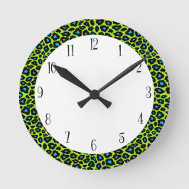 Pop Leopard Rund Klocka
