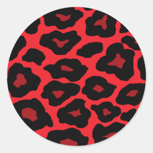 Pop Leopard Runt Klistermärke