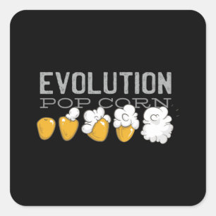 Pop Maj Evolution Fyrkantigt Klistermärke