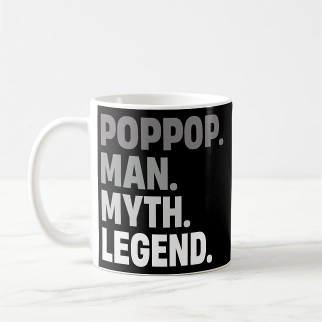Pop Man Myth Legend Funny Far Gift Pappa för Kaffemugg (Vänster)