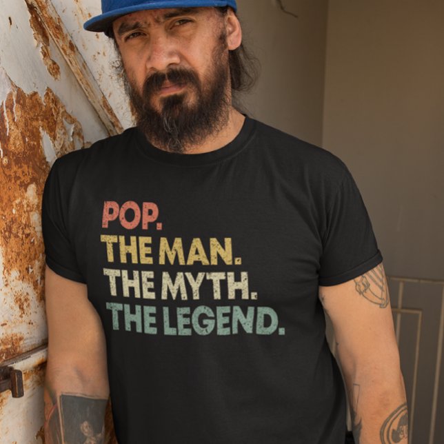Pop människan, myten, den förklarande retro som dr t shirt (Skapare uppladdad)