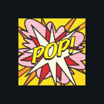 POP Modern Pop Art Typografisk Tecknad Bok Canvastryck<br><div class="desc">En modern PIP Art typografisk tecknad bok inspirerade till arbetsyta med ord POP! Perfekt för att göra hemmet eller kontoret ljusare. Lägg till lite "zap pow" och "wham" i världen idag! Designad av Thisisnotme©</div>