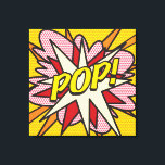 POP Modern Pop Art Typografisk Tecknad Bok Canvastryck<br><div class="desc">En modern PIP Art typografisk tecknad bok inspirerade till arbetsyta med ord POP! Perfekt för att göra hemmet eller kontoret ljusare. Lägg till lite "zap pow" och "wham" i världen idag! Designad av Thisisnotme©</div>