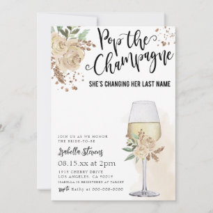 Pop Möhippan Champagne Inbjudningar