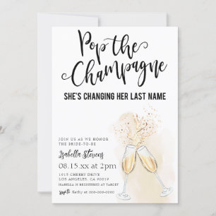 Pop Möhippan Champagne Inbjudningar