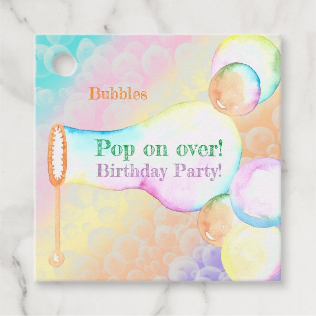 Pop över Barns födelsedag Party Tack Gåvor Etiketter (Framsida)