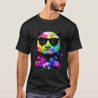 Pop Panda Gamer med hörlurar T Shirt