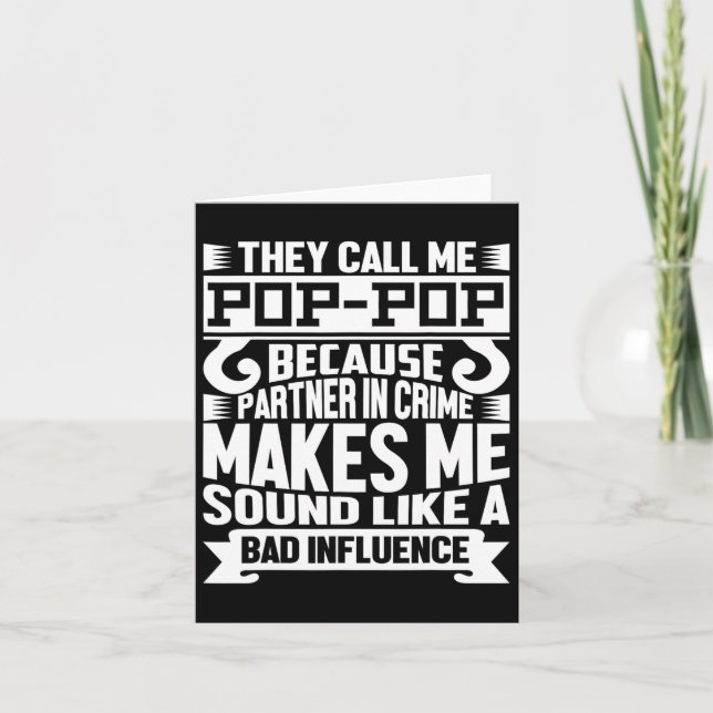 Pop Pappa Shirt Valentine Fars dag jul Kort (Framsida)