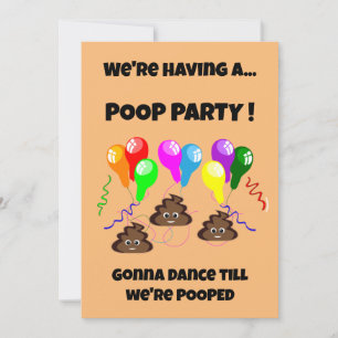 Pop party, roliga, söta flickpojkar födelsedag inbjudningar