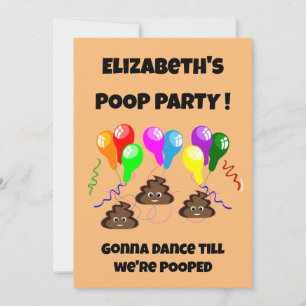 Pop party, roliga, söta flickpojkar födelsedag inbjudningar