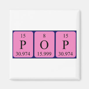 Pop Periodisk magnet bord namn