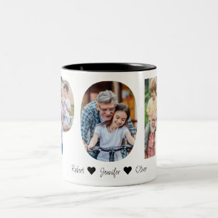 Pop Photo Collage Grandpa Fars dag Gift Två-Tonad Mugg