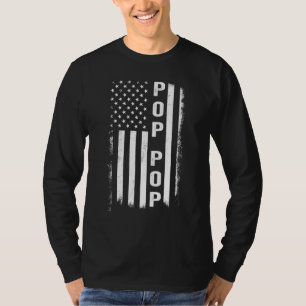 Pop Pop Flagga Pappa Manar Grandpa Pappa pappa Pop T Shirt