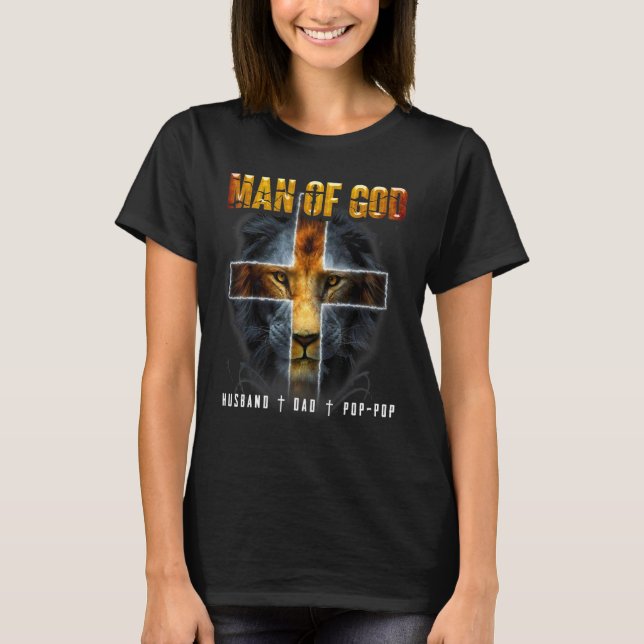 Pop-Pop för manar man vid Gud Make Pappa T Shirt (Framsida)