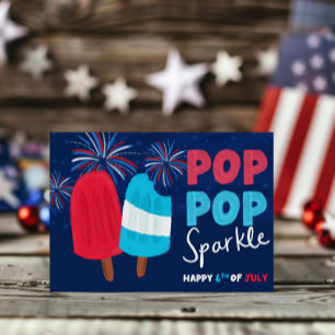 Pop Pop Gnistra juli Firande Inbjudningar