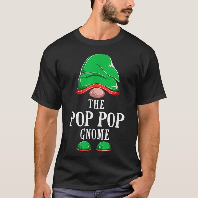 Pop Pop Gnome Julmatchningsgrupp T Shirt (Framsida)