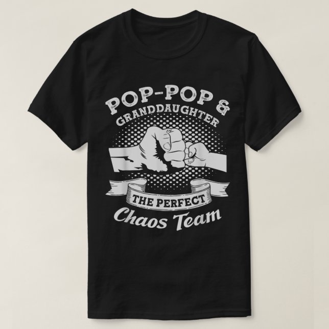 Pop-Pop & Granddotters perfekt-kaoslaget Gra T Shirt (Design framsida)