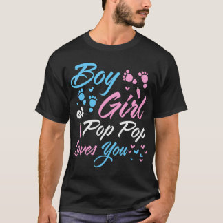 Pop Pop Kärlek Du Gender avslöjar morfar T Shirt