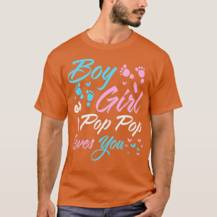 Pop Pop Kärlek Du Gender avslöjar morfar T Shirt