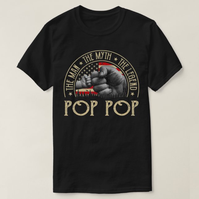 Pop pop, mannen, myten om det förklarande Manar US T Shirt (Design framsida)
