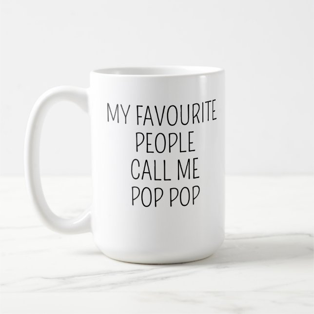 Pop Pop Mugg, Grandpa Mugg, Worlds Best Pop Pop, R Kaffemugg (Vänster)