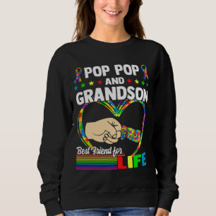 Pop Pop och Grandson Best Friend for Life Autism G T Shirt