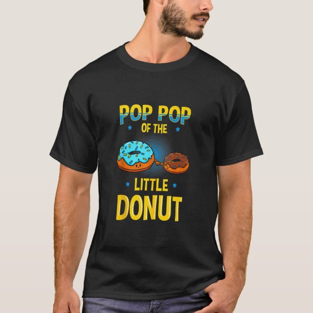 Pop Pop of the Little Donut Gender Reveal Baby Sho T Shirt (Framsida)