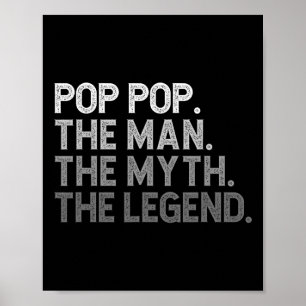 Pop-pop-pop mannen myth the legend Fars dag Fu Poster
