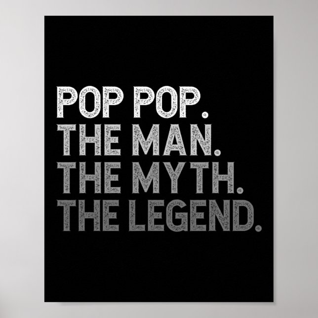 Pop-pop-pop mannen myth the legend Fars dag Fu Poster (Framsidan)