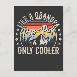 Pop-Pop som en farfar, bara coolare Retro Vykort