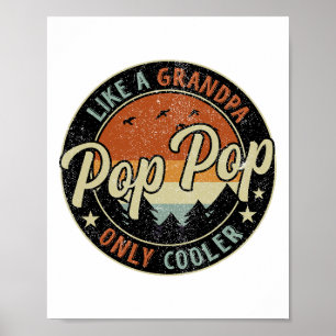 POP-POP som en Vintage för enbart morfar-kylare, R Poster
