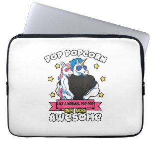 Pop Popcorn 1 Barn Fars dag Pop Pop Enhörning Gra Laptop Fodral