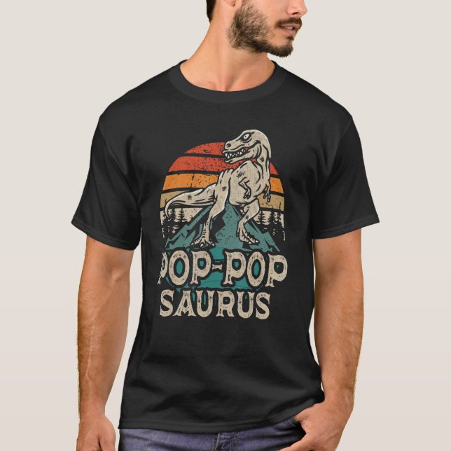 Pop Popsaurus Dinosaur Grandpa Pop Saurus Fath T Shirt (Framsida)