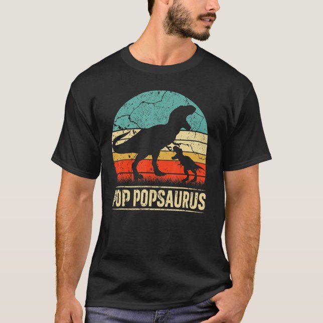 Pop Popsaurus t Rex Dinosaur Pop Saurus Family Shirt (Framsida)