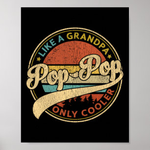Pop-popup som en enbart morfar-kylare Retro-popup- Poster