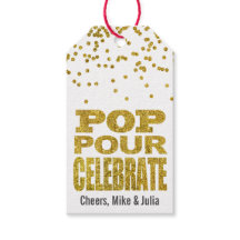 Pop Pour Celebrate Guld Faux Glitter Anpassningsba