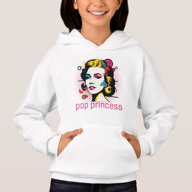 Pop prinsessa, ansikte, abstrakt art ansikte t shirt (Framsida)