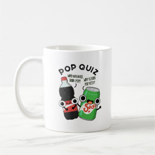 Pop Quiz Funny Soda Pop Pun Kaffemugg