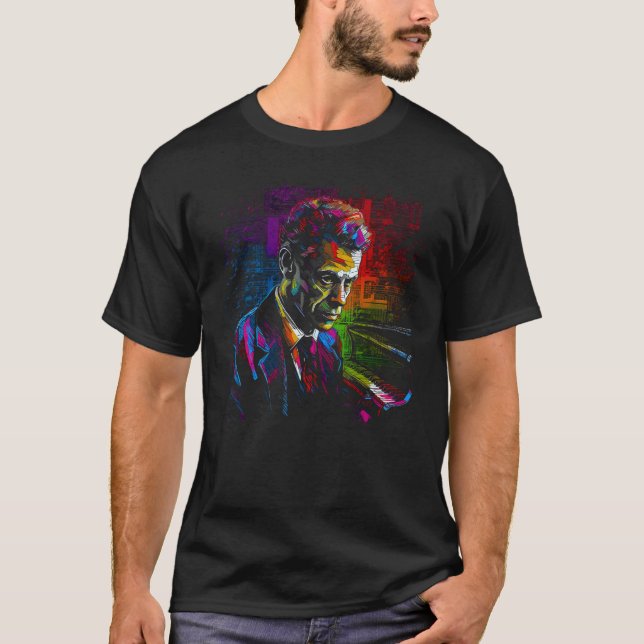 Pop Rachmaninoff Music Pianist T Shirt (Framsida)