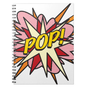 POP Rolig Retro Serietidning Pop Art Anteckningsbok Med Spiral